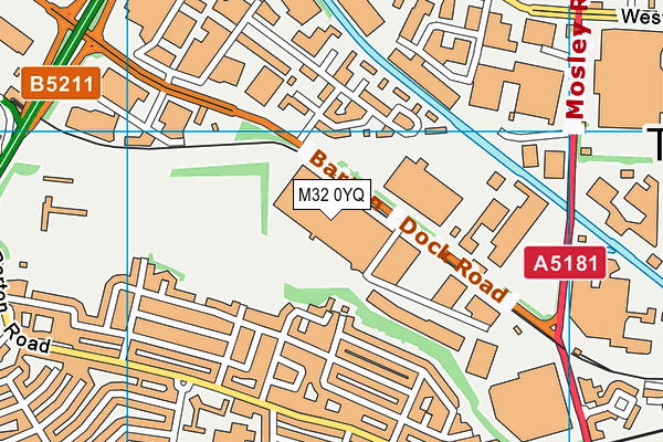 M32 0YQ map - OS VectorMap District (Ordnance Survey)