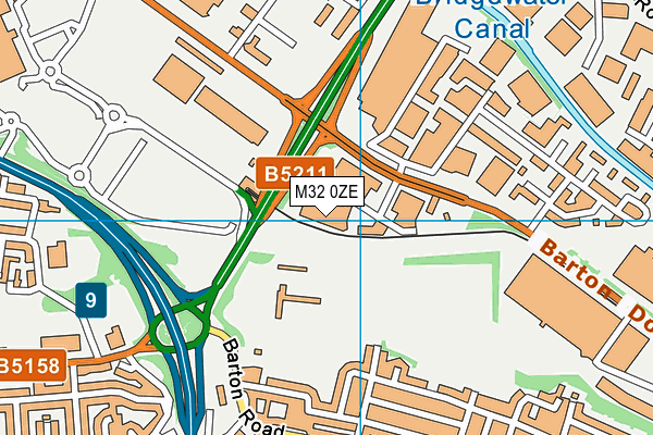 M32 0ZE map - OS VectorMap District (Ordnance Survey)