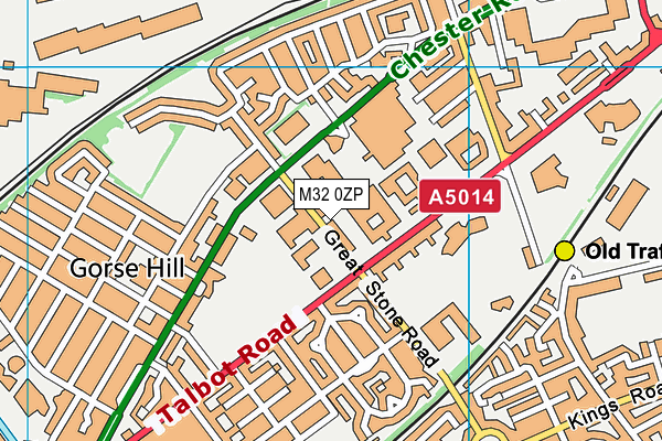 M32 0ZP map - OS VectorMap District (Ordnance Survey)