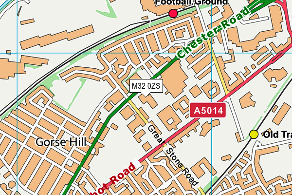 Stretford Sports Village (Chester Centre) map (M32 0ZS) - OS VectorMap District (Ordnance Survey)