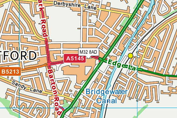 M32 8AD map - OS VectorMap District (Ordnance Survey)