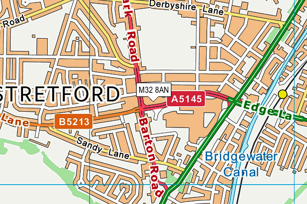 M32 8AN map - OS VectorMap District (Ordnance Survey)