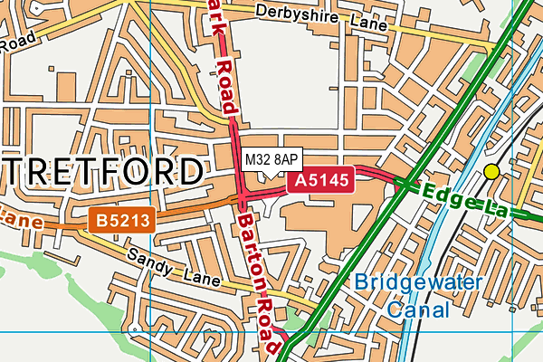 M32 8AP map - OS VectorMap District (Ordnance Survey)