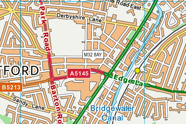 M32 8AY map - OS VectorMap District (Ordnance Survey)