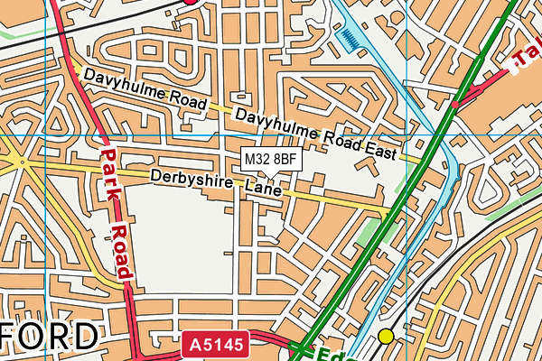 M32 8BF map - OS VectorMap District (Ordnance Survey)