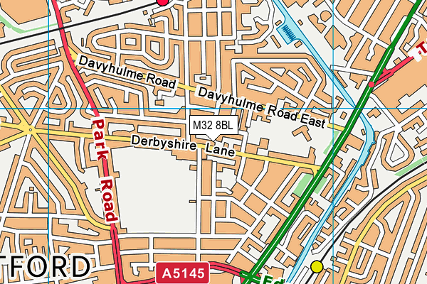 M32 8BL map - OS VectorMap District (Ordnance Survey)