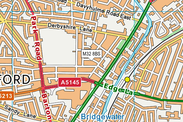 M32 8BS map - OS VectorMap District (Ordnance Survey)