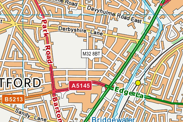 M32 8BT map - OS VectorMap District (Ordnance Survey)