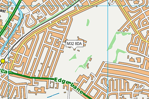 M32 8DA map - OS VectorMap District (Ordnance Survey)