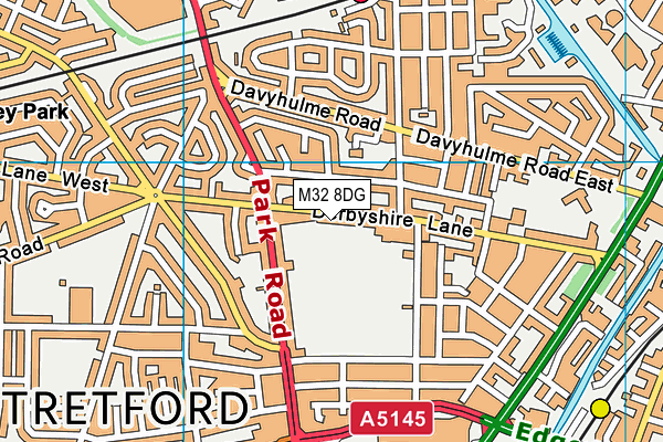 M32 8DG map - OS VectorMap District (Ordnance Survey)