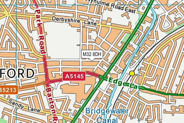 M32 8DH map - OS VectorMap District (Ordnance Survey)