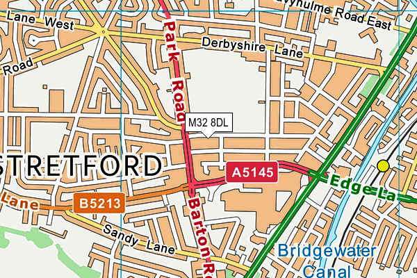 M32 8DL map - OS VectorMap District (Ordnance Survey)