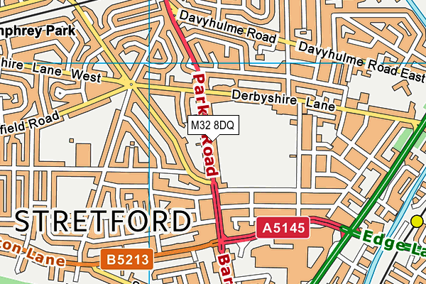 M32 8DQ map - OS VectorMap District (Ordnance Survey)