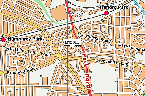 M32 8DZ map - OS VectorMap District (Ordnance Survey)