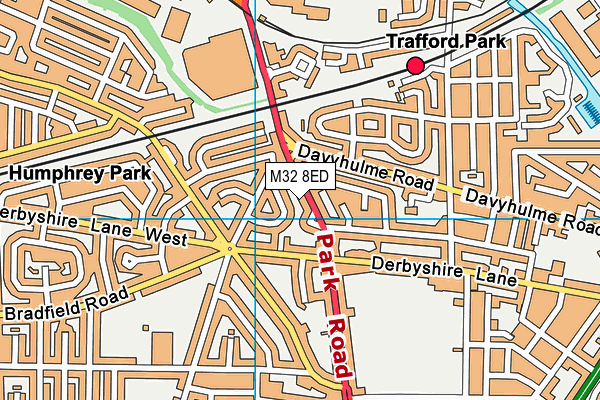 M32 8ED map - OS VectorMap District (Ordnance Survey)