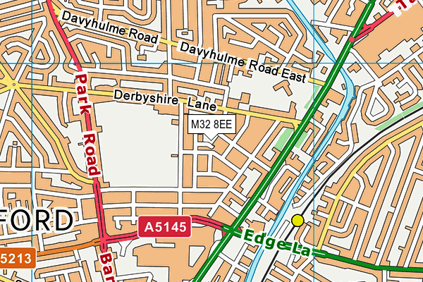 M32 8EE map - OS VectorMap District (Ordnance Survey)