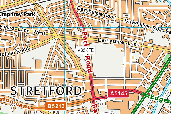 M32 8FE map - OS VectorMap District (Ordnance Survey)