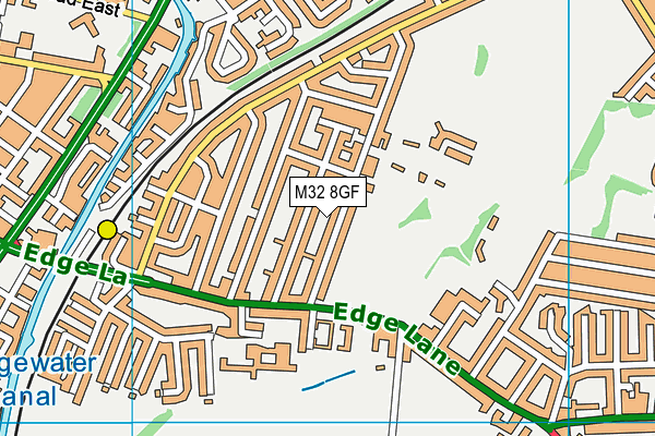 M32 8GF map - OS VectorMap District (Ordnance Survey)