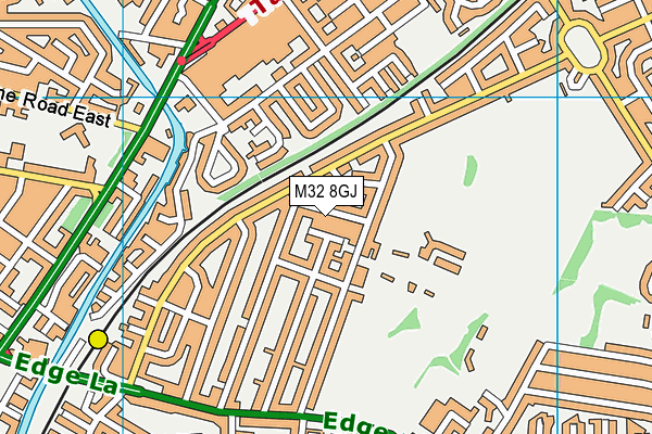 M32 8GJ map - OS VectorMap District (Ordnance Survey)