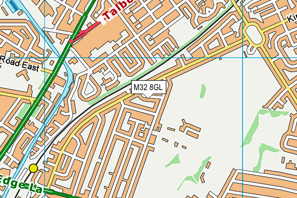 M32 8GL map - OS VectorMap District (Ordnance Survey)