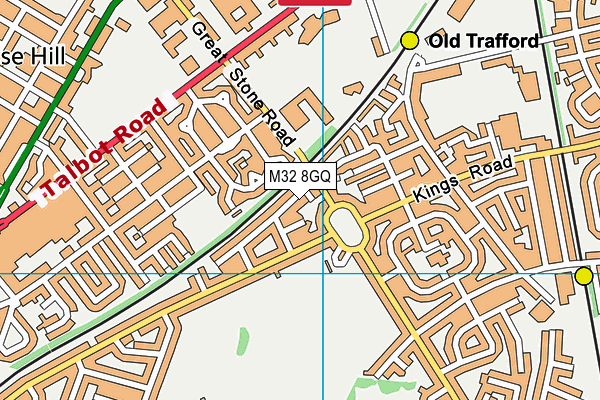 M32 8GQ map - OS VectorMap District (Ordnance Survey)