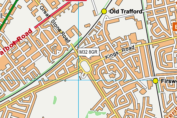 M32 8GR map - OS VectorMap District (Ordnance Survey)