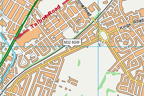 M32 8GW map - OS VectorMap District (Ordnance Survey)