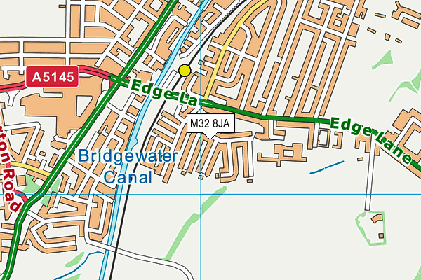 M32 8JA map - OS VectorMap District (Ordnance Survey)