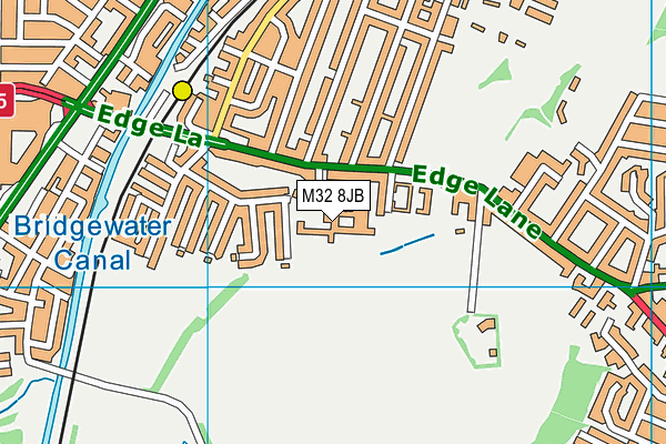 Stretford Grammar School map (M32 8JB) - OS VectorMap District (Ordnance Survey)