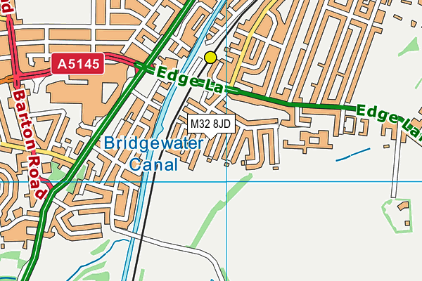 M32 8JD map - OS VectorMap District (Ordnance Survey)