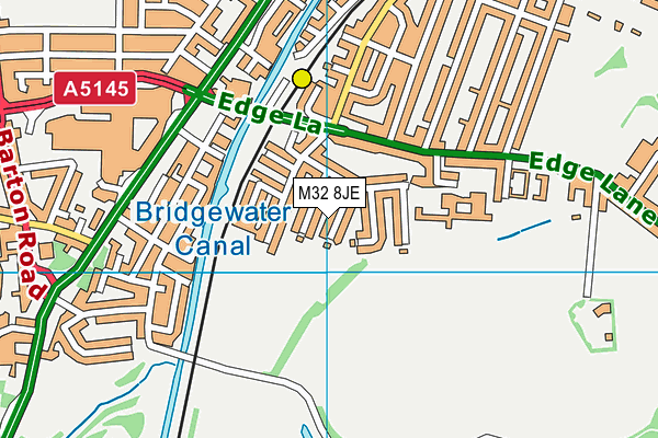 M32 8JE map - OS VectorMap District (Ordnance Survey)