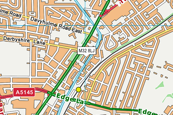 M32 8LJ map - OS VectorMap District (Ordnance Survey)