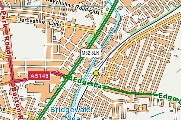 M32 8LN map - OS VectorMap District (Ordnance Survey)