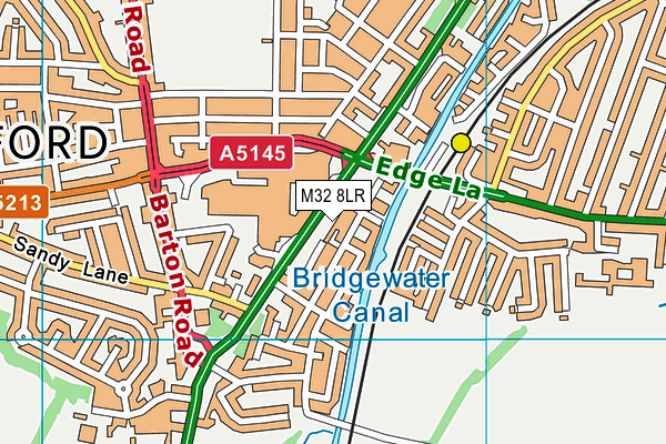 M32 8LR map - OS VectorMap District (Ordnance Survey)