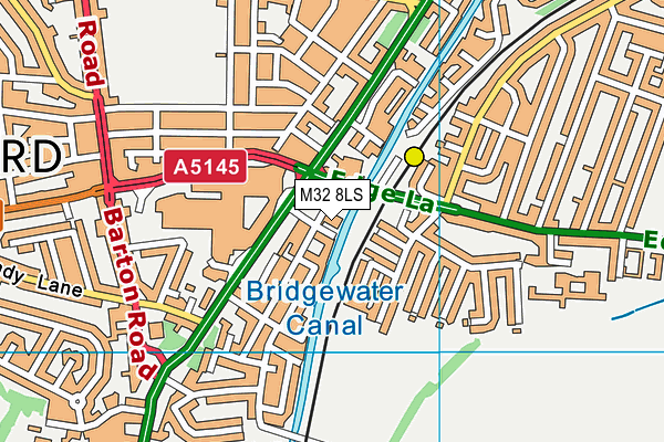 M32 8LS map - OS VectorMap District (Ordnance Survey)