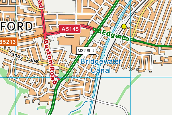 M32 8LU map - OS VectorMap District (Ordnance Survey)