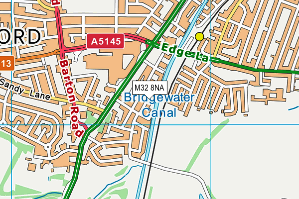 M32 8NA map - OS VectorMap District (Ordnance Survey)