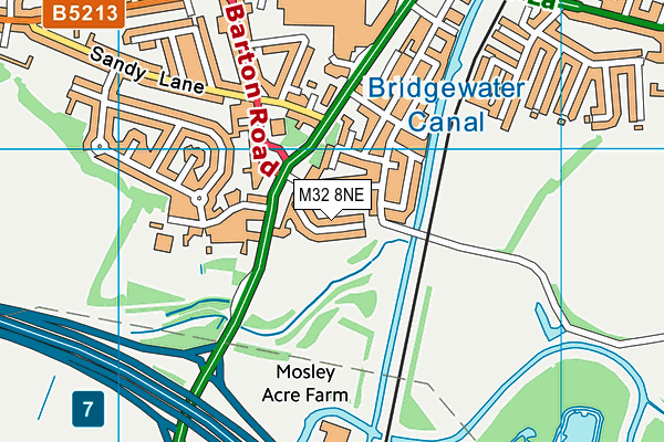 Highfield Park (Stretford) map (M32 8NE) - OS VectorMap District (Ordnance Survey)