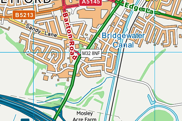 M32 8NF map - OS VectorMap District (Ordnance Survey)