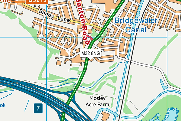 M32 8NG map - OS VectorMap District (Ordnance Survey)