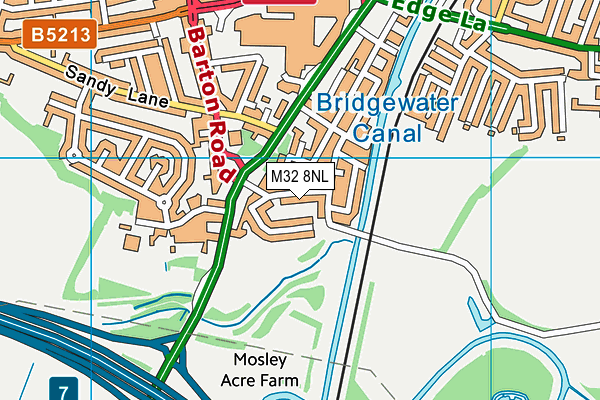 M32 8NL map - OS VectorMap District (Ordnance Survey)