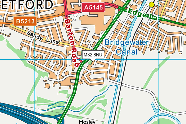 M32 8NU map - OS VectorMap District (Ordnance Survey)