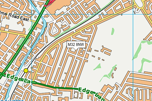 M32 8NW map - OS VectorMap District (Ordnance Survey)