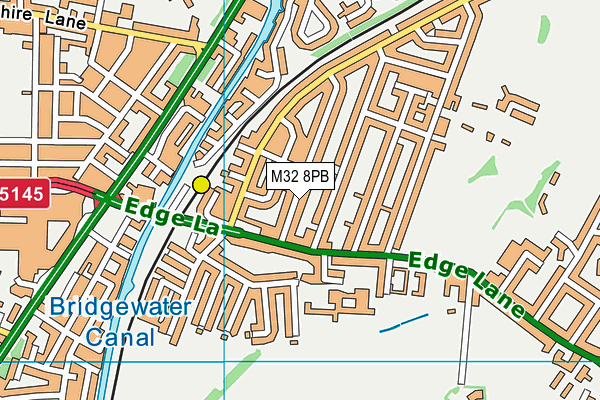 M32 8PB map - OS VectorMap District (Ordnance Survey)