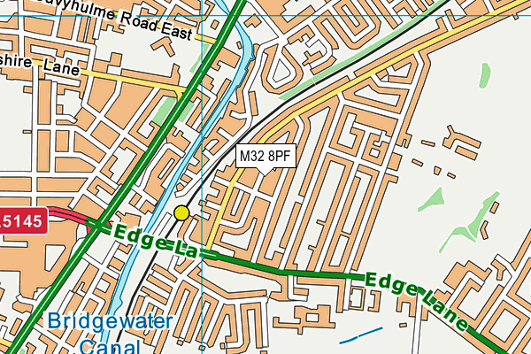 M32 8PF map - OS VectorMap District (Ordnance Survey)