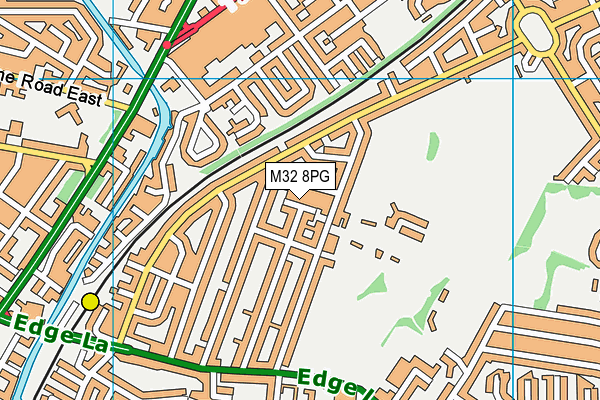 M32 8PG map - OS VectorMap District (Ordnance Survey)