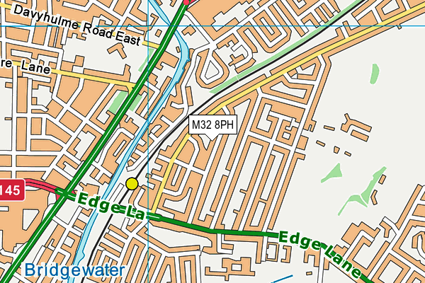 M32 8PH map - OS VectorMap District (Ordnance Survey)