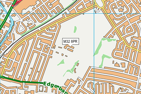 M32 8PR map - OS VectorMap District (Ordnance Survey)