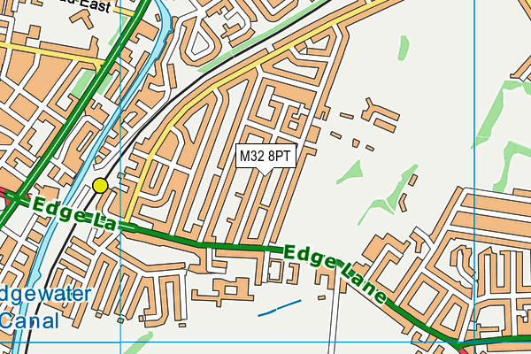 M32 8PT map - OS VectorMap District (Ordnance Survey)