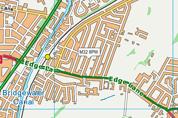 M32 8PW map - OS VectorMap District (Ordnance Survey)